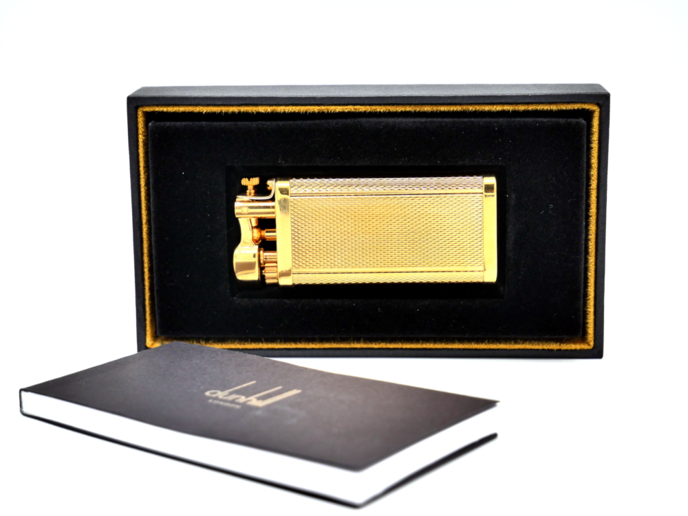 Dunhill Unique Pocket Lighter Barley Gold Plated